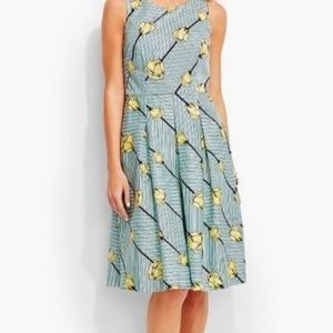 Talbots stripe flower dress
